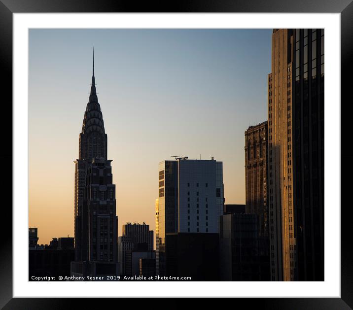 Chrysler Building New York CIty Framed Mounted Print by Anthony Rosner