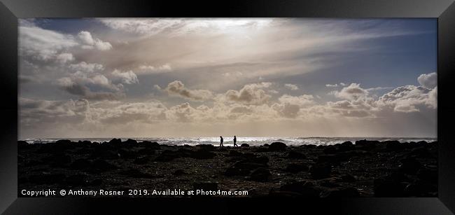 Black Sand Beach Vik Iceland Framed Print by Anthony Rosner