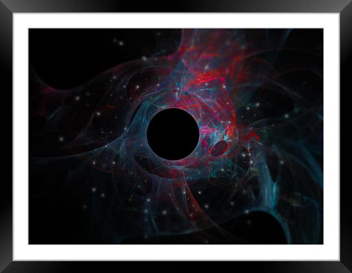 Dark Universe Fractal Framed Mounted Print by David Wall