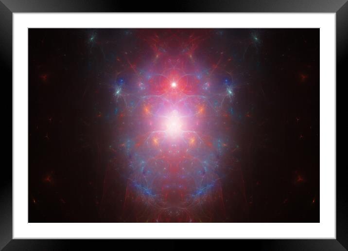 A quantum, science fiction concept of an atomic li Framed Mounted Print by David Wall