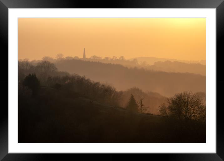Herefordshire Sunset Framed Mounted Print by David Wall