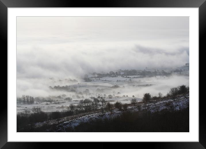 Edge of the fog Framed Mounted Print by David Wall