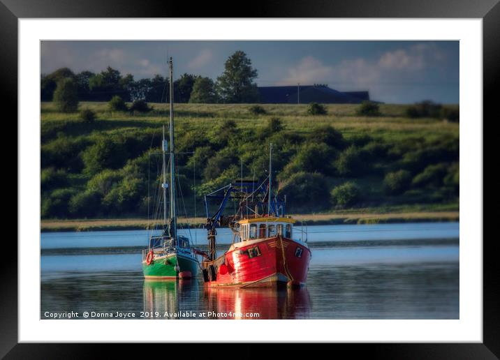 Boats on the Swale Estuary Framed Mounted Print by Donna Joyce