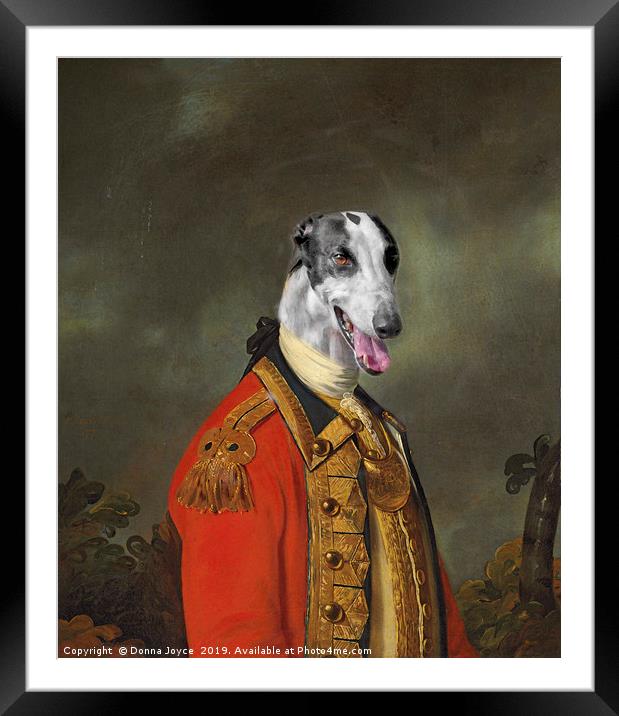 His Royal Houndness Framed Mounted Print by Donna Joyce