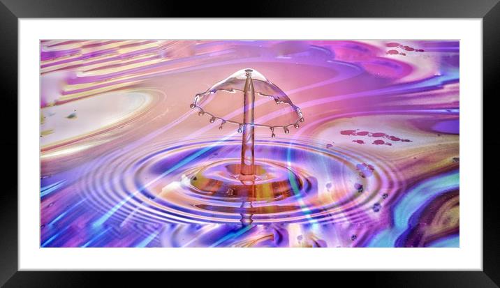 Oil splash Framed Mounted Print by Ste Walton