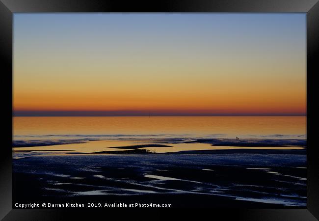 sunset Beach                 Framed Print by Darren Kitchen