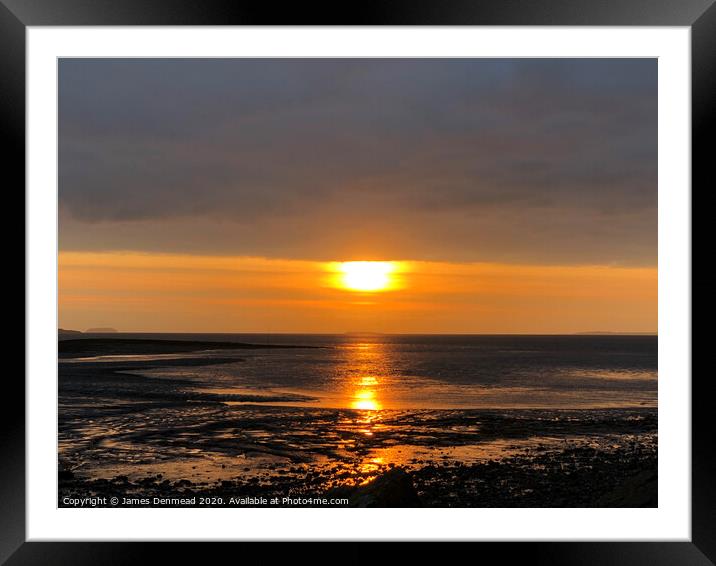 North Somerset sunset Framed Mounted Print by James Denmead