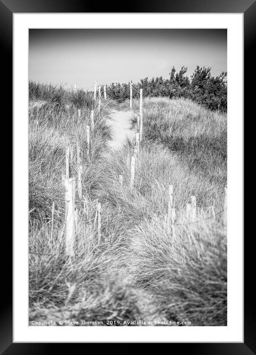 Path Through the Sand Dunes Framed Mounted Print by Steve Thomson