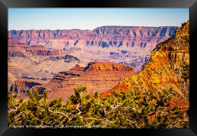 The Grand Canyon from the South Rim Framed Print by Steve Thomson