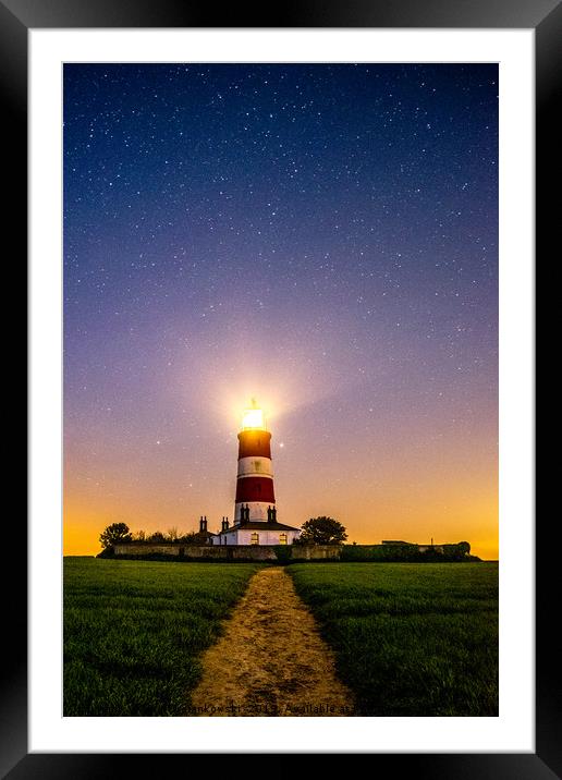 Happisburgh Lighthouse Misty Bright Light Framed Mounted Print by Neal Trafankowski