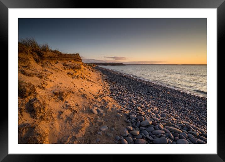 sunset sand dunes  Framed Mounted Print by Tony Twyman