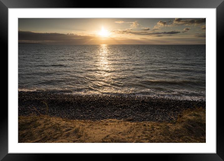 Sunset over Bideford Bay Framed Mounted Print by Tony Twyman