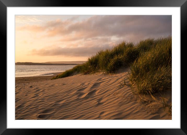 Sunset sands of Instow Beach Framed Mounted Print by Tony Twyman