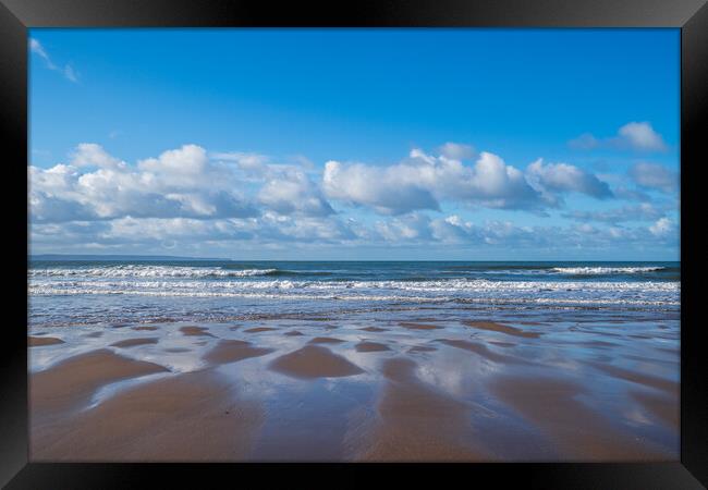 Tidal pools on Croyde Beach Framed Print by Tony Twyman