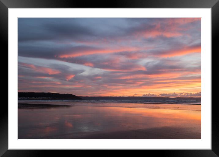 Westward Ho! beach sunset Framed Mounted Print by Tony Twyman