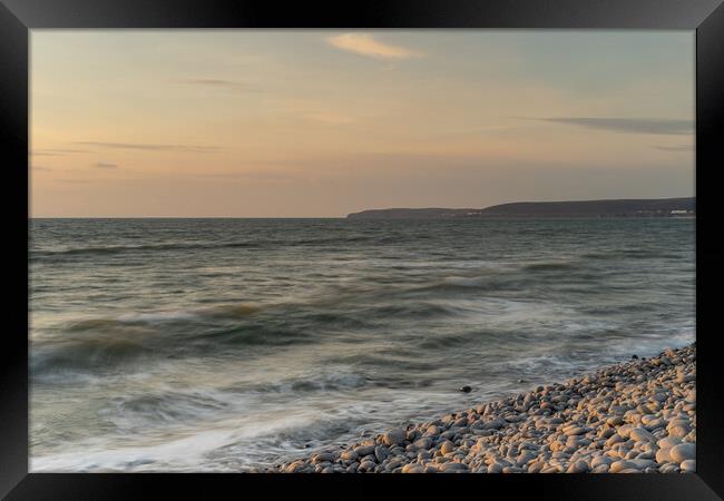 Sunset on the North Devon coast at Westward Ho Framed Print by Tony Twyman