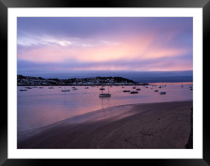 Moody Sunset over Appledore Framed Mounted Print by Tony Twyman