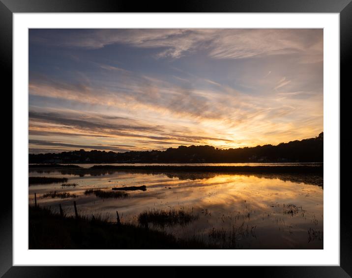 Sunset along the Tarka Trail  Framed Mounted Print by Tony Twyman