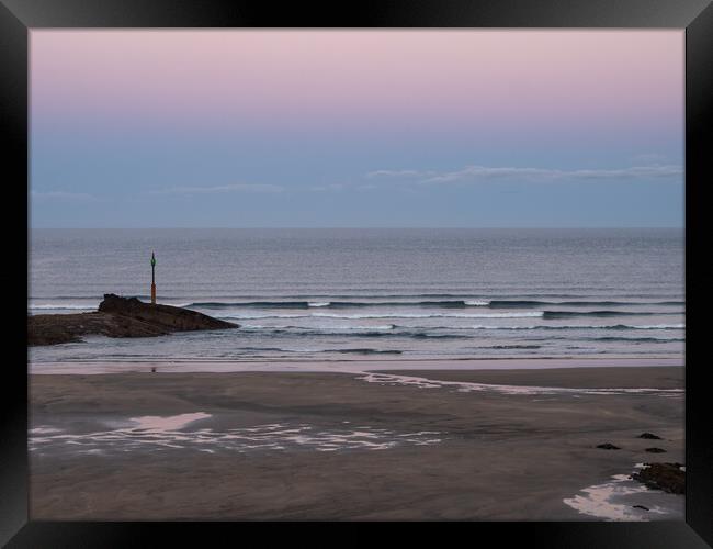 Sunrise at Summerleaze Beach Framed Print by Tony Twyman