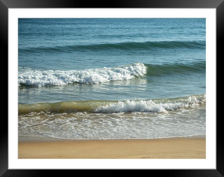 Waves on Falesia Beach Framed Mounted Print by Tony Twyman