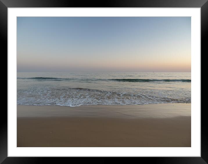 Atlantic Ocean sunset waves Framed Mounted Print by Tony Twyman