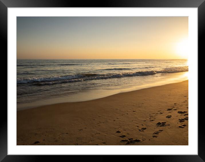 Beautiful Falesia Beach sunset Framed Mounted Print by Tony Twyman