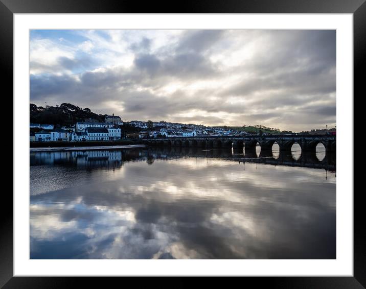 Moody clouds over Bideford Town Framed Mounted Print by Tony Twyman