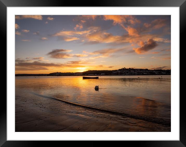 Beautiful Sunset clouds at Appledore Framed Mounted Print by Tony Twyman
