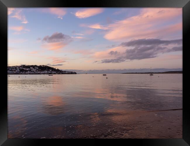 Sunset over the Torridge Estuary Framed Print by Tony Twyman