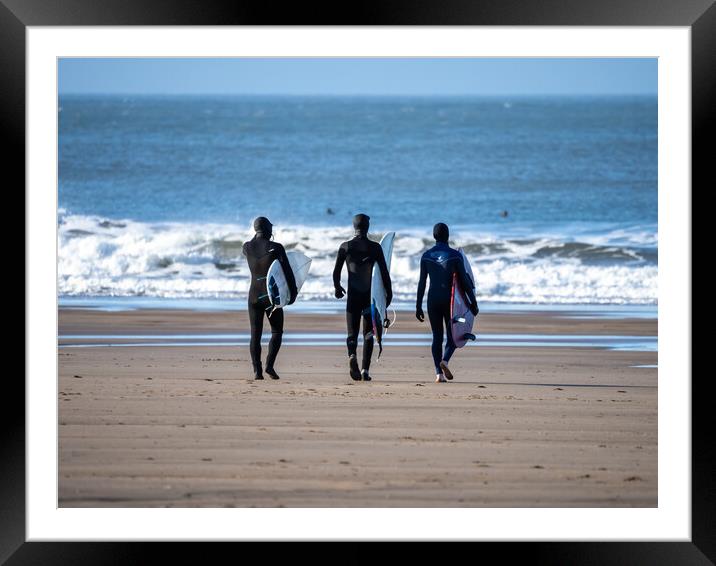 Surf Squad Framed Mounted Print by Tony Twyman