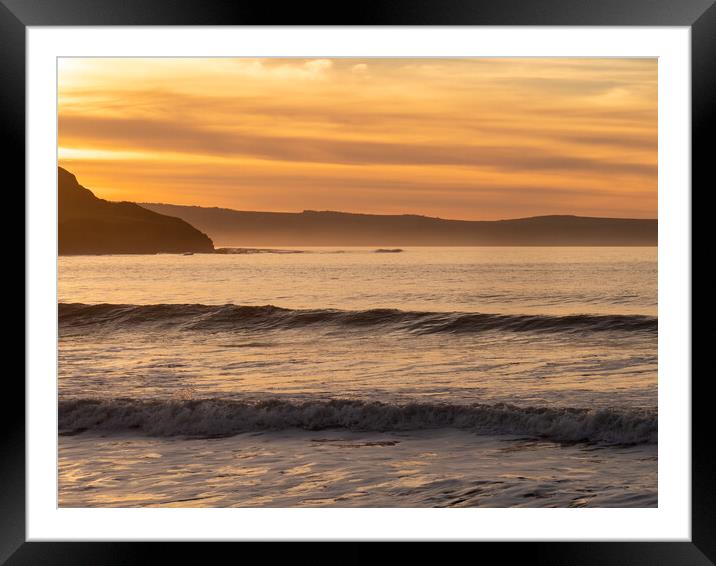 North Devon coastal sunset Framed Mounted Print by Tony Twyman