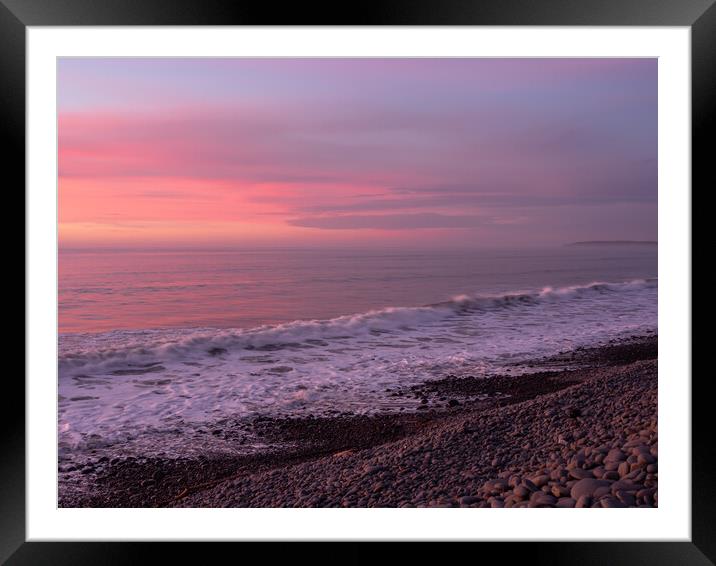 Pastel sunset afterglow Framed Mounted Print by Tony Twyman