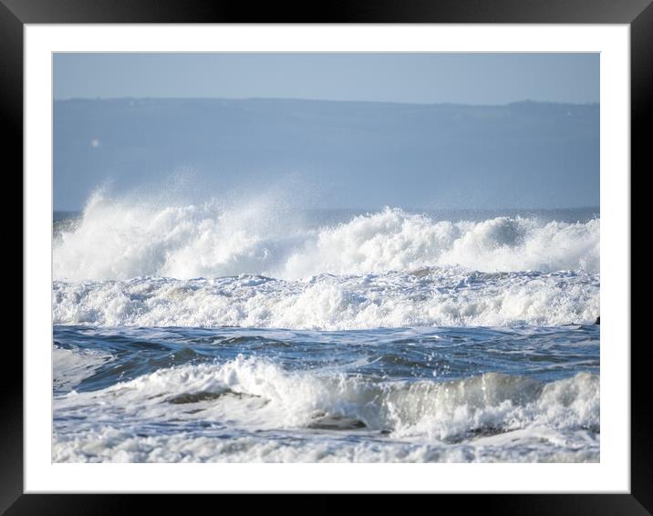Wild Waves at Croyde Framed Mounted Print by Tony Twyman