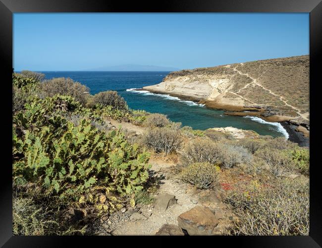 Scenic Tenerife coastal walk Framed Print by Tony Twyman