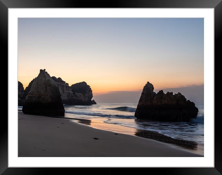 Sea stack sunrise Framed Mounted Print by Tony Twyman