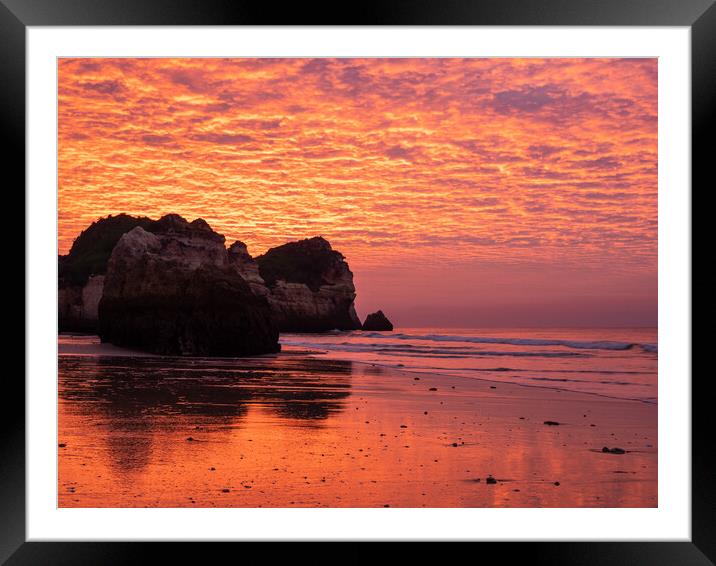 Fire sky sunrise Framed Mounted Print by Tony Twyman