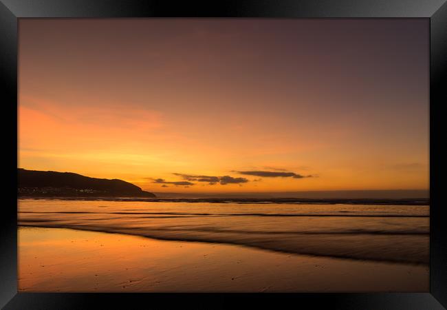 Golden Westward Ho sunset Framed Print by Tony Twyman