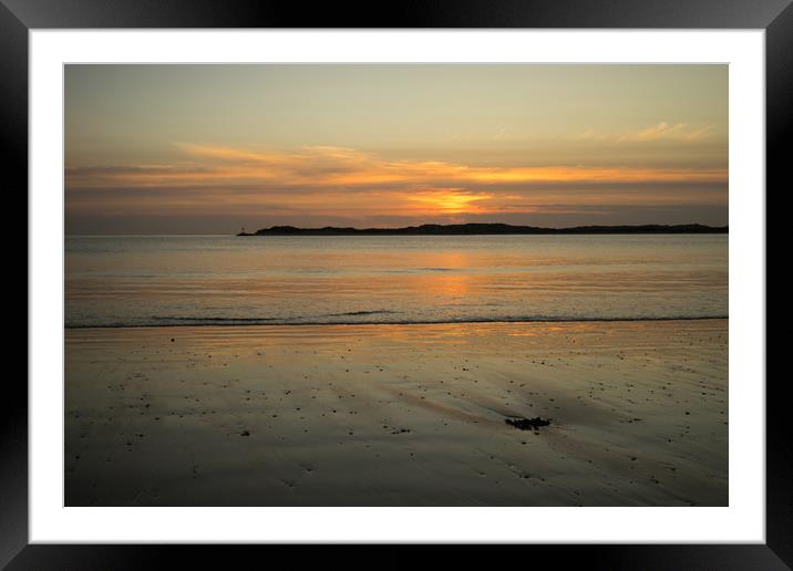 Instow beach sunset Framed Mounted Print by Tony Twyman