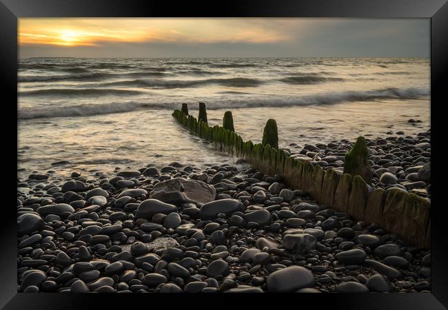 High tide at Westward Ho Framed Print by Tony Twyman