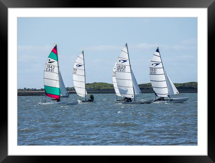Catamarans at Instow Framed Mounted Print by Tony Twyman