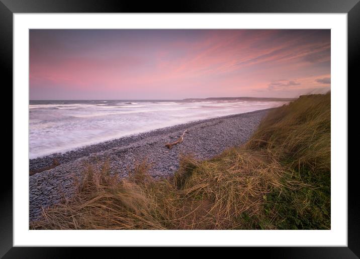 Sunrise on the pebbles Framed Mounted Print by Tony Twyman