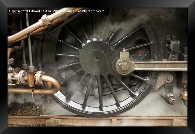 Locomotive 80078 "Standard 4" Rear Drive Wheel Framed Print by Edward Laxton