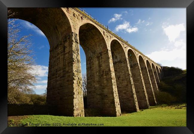The Mighty Arches of Langley Viaduct Framed Print by Edward Laxton