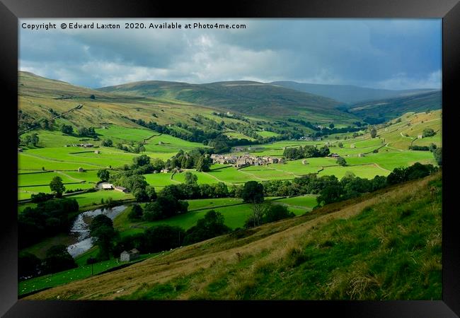 Rain over Great Shunner Fell  Framed Print by Edward Laxton