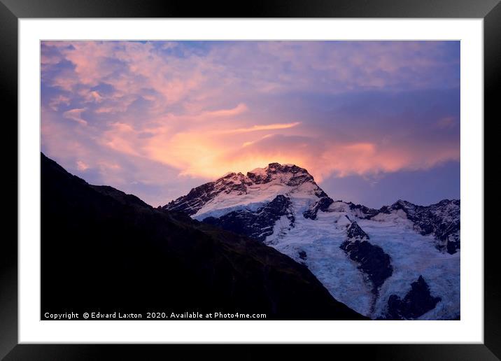 Alpin Sunset               Framed Mounted Print by Edward Laxton