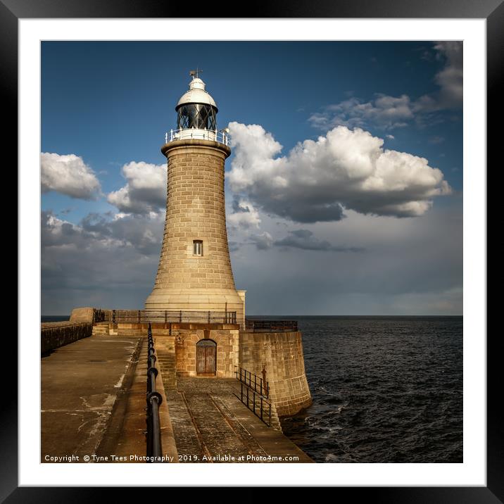 Tynemouth Lighthouse Framed Mounted Print by Tyne Tees Photography