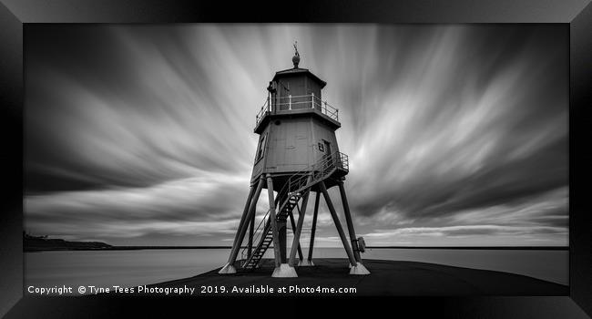 Long Exposure Herd Lighthouse Framed Print by Tyne Tees Photography
