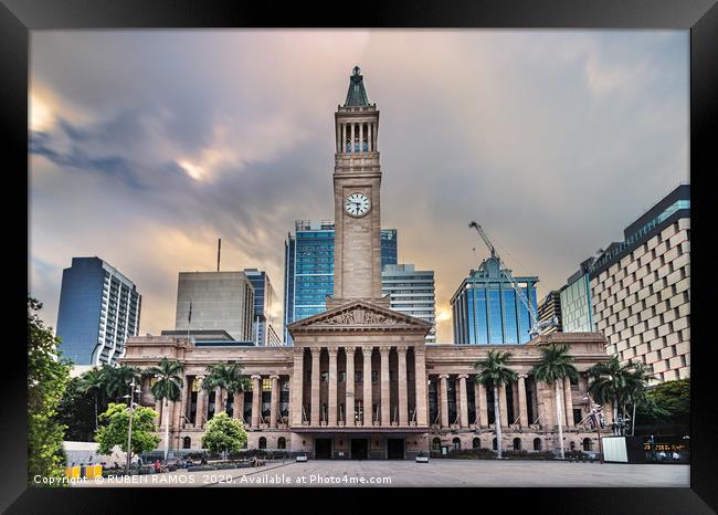 The Brisbane City Council located, Australia.  Framed Print by RUBEN RAMOS