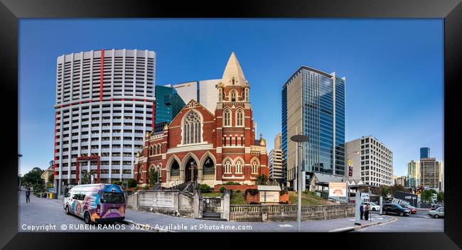 The Albert Street Uniting Church, Brisbane.  Framed Print by RUBEN RAMOS