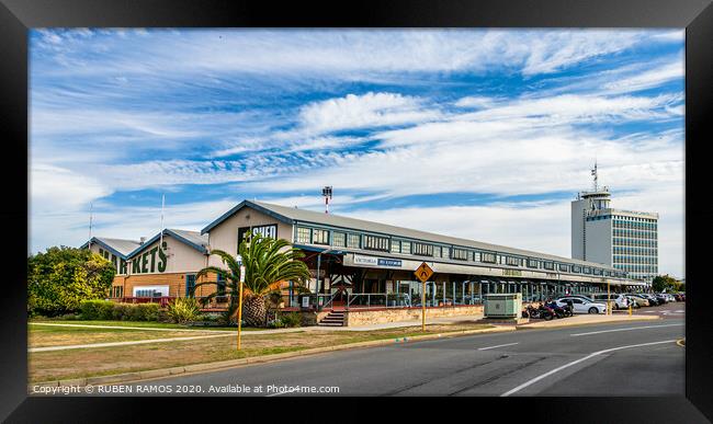 The E Shed Markets at Cruise Terminal of Fremantle. Framed Print by RUBEN RAMOS